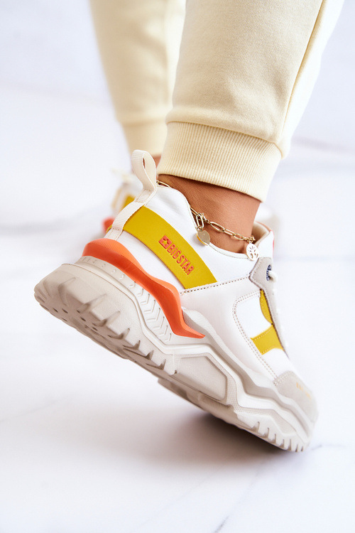 Dámska športová topánka veľká hviezda JJ274A411 biela a béžová