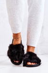 Pantofle s kožíškem Gumove Černe Pollie