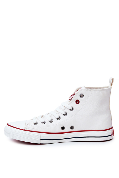 Pánské vysoké Kožené Tenisky BIG STAR JJ174071 Bílý