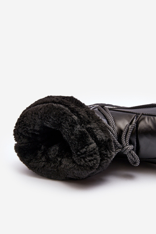 Dámské zimní boty s šněrováním černé Lilara