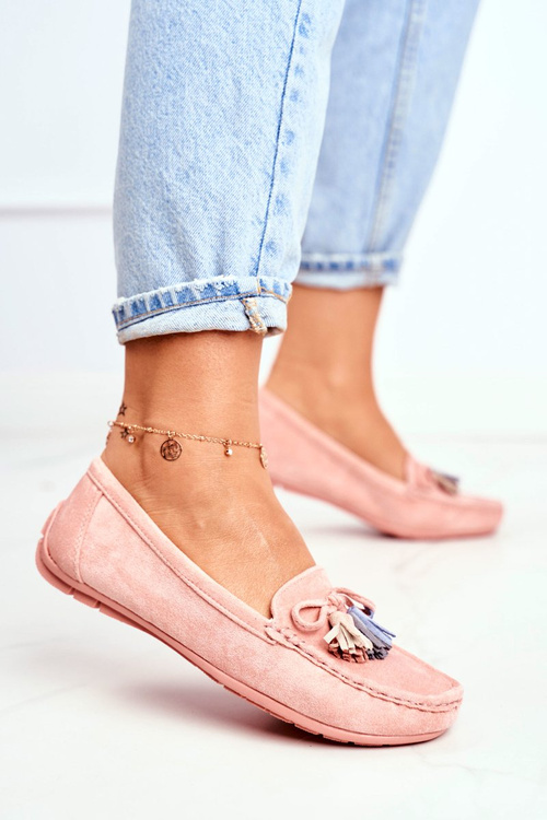 Dámske Moccasins Suede 20pb35-2003 Pink Donna Mia