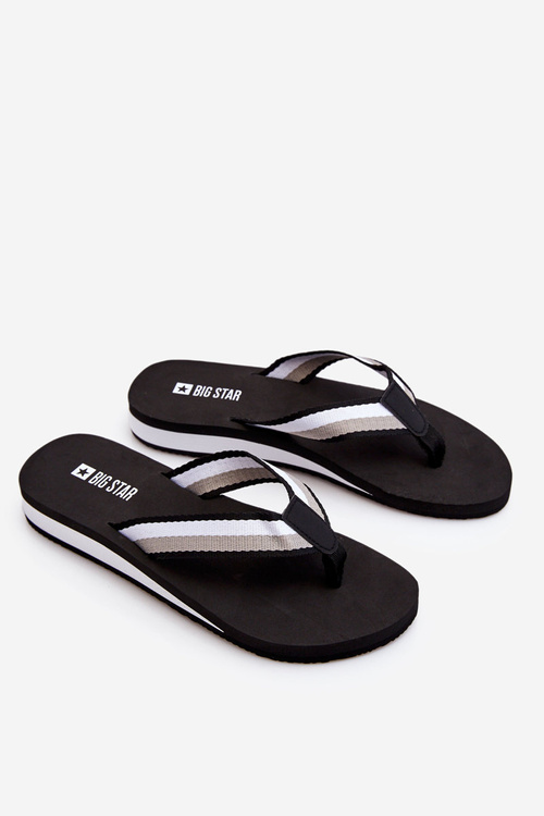 Dámske flip -flopy na čiernej platforme Big Star LL274781