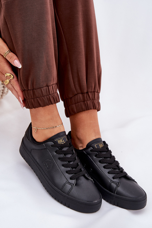 Nízke Dámske Tenisky Z Eko Kože Big Star NN274576 Čierne