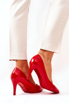 Lakované Klasické lodičky Stiletto červené Elinne