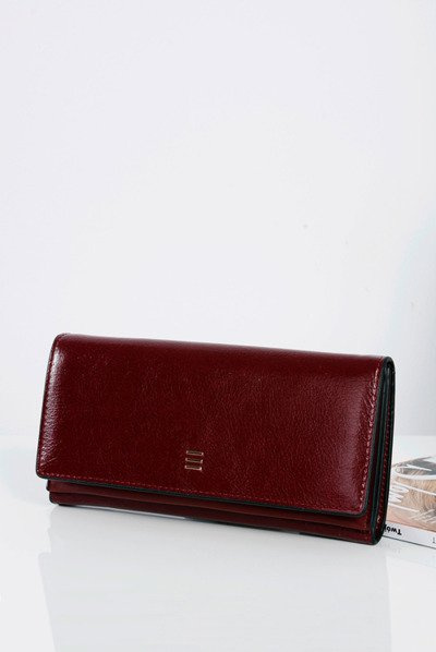 Veľká dámska vínová módna peňaženka