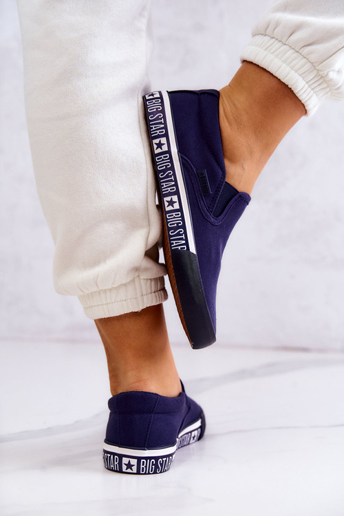 Dámské Tenisky Slip-on Big Star HH274011 Námořnická modrá