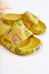 Lehké dětské pantofle Dinosauři Žlutá Astro