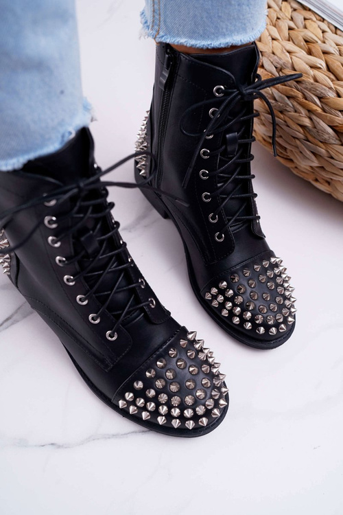 Dámské černé kotníkové boty Lu Boo Tension