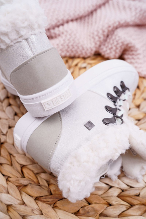 Dievčenské baby topánky veľká hviezda biela EE374017