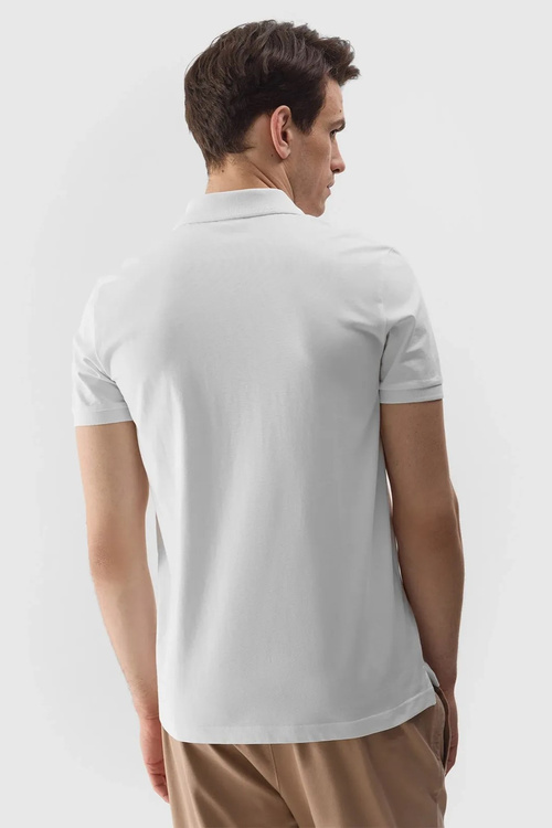 Pánska Polo Tričko Regular S Logom 4F Biele 4FWMM00TPTSM316-10S