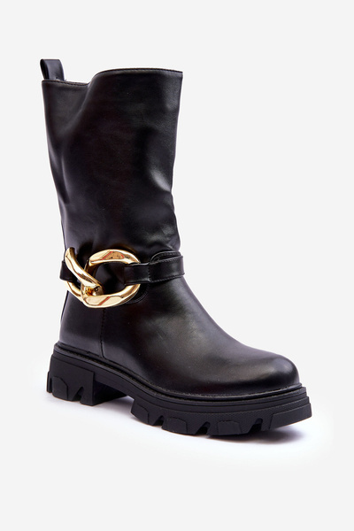 Kůže Baleríny Na Ploché Podpatku Černá Diominna