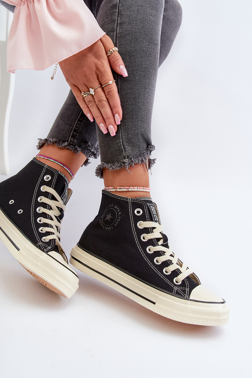 Dámské vysoké tenisky Big Star NN274283 černé