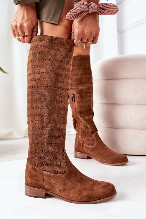 Semišové topánky so vzorom Brown Montana Openwork