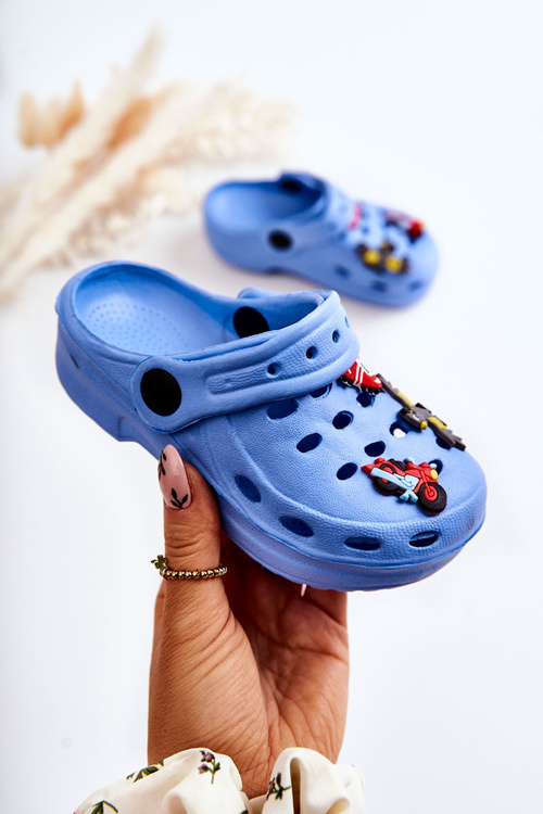 Dětské modré pěnové pantofle Crocs modré Sailor