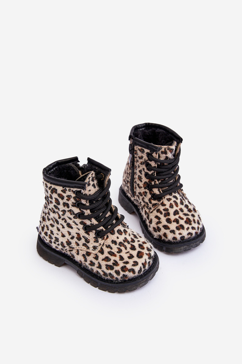 Detské topánky izolované zipsom béžovou goopy