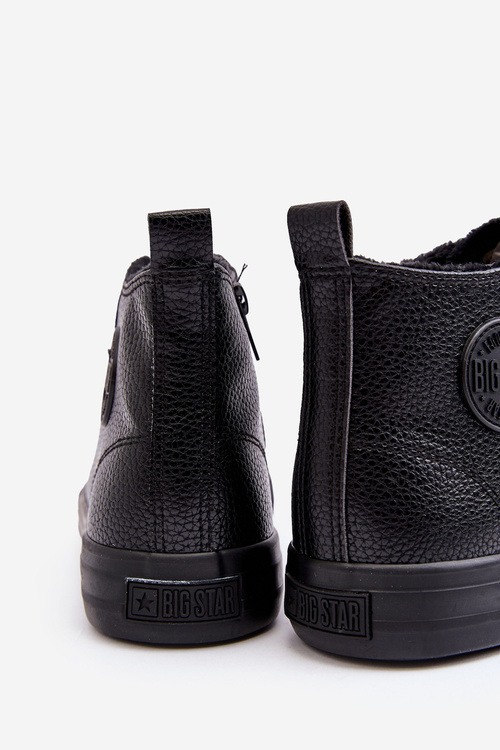 Mužské zateplené tenisky s zipem černé Big Star MM174012