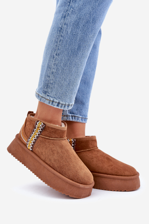 Sněhule na platformě s vzorem Camel Udra