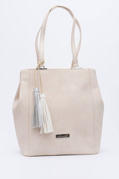 Women Beige Bag Shopper Monnari Sack