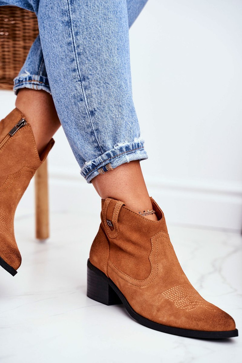 Dámske topánky na koženom stĺpiku Big Star Camel GG274330