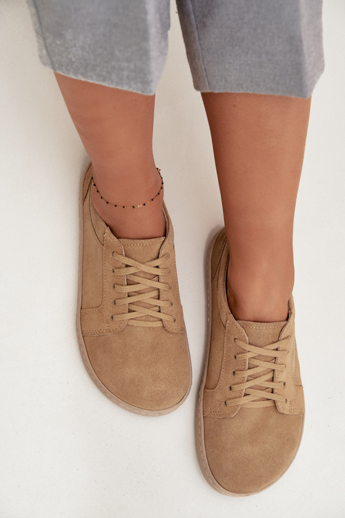 Barefoot typ tenisky z prírodného semišu Zazoo 314 béžové