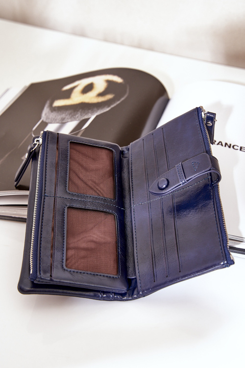 Dámska Peňaženka Z Eko Kože Tmavo Modrá Irinda