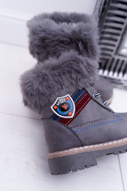 Dětské Chlapecká Boty Teplé šedé Cobi