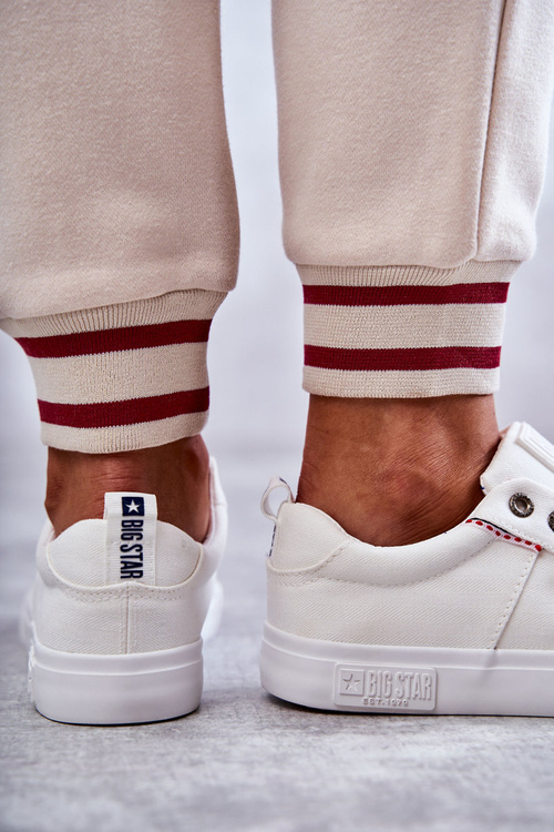 Nízke dámske materiály tenisiek Veľká hviezda KK274003 biela