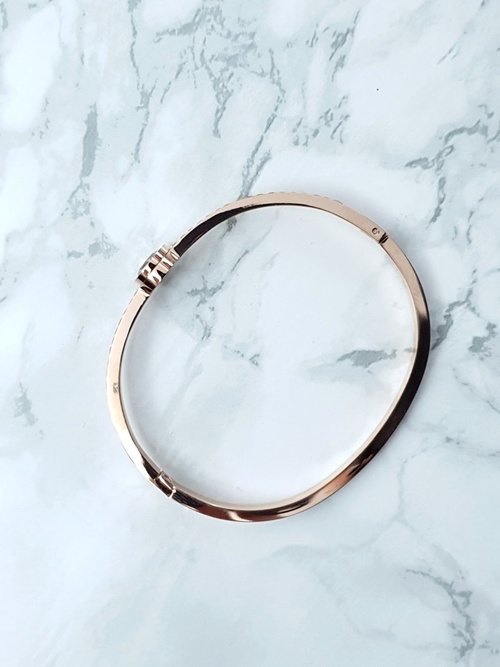 Dámske oceľové náramky Pink Gold Quento