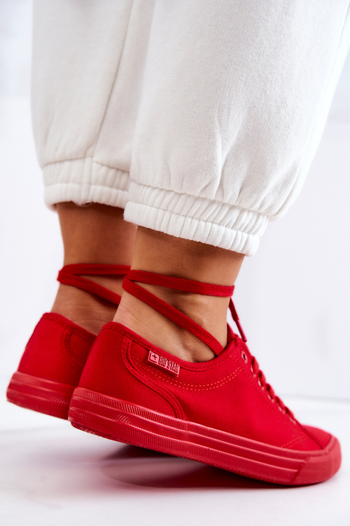 Dámské nízké tenisky Big Star JJ274068 Červené