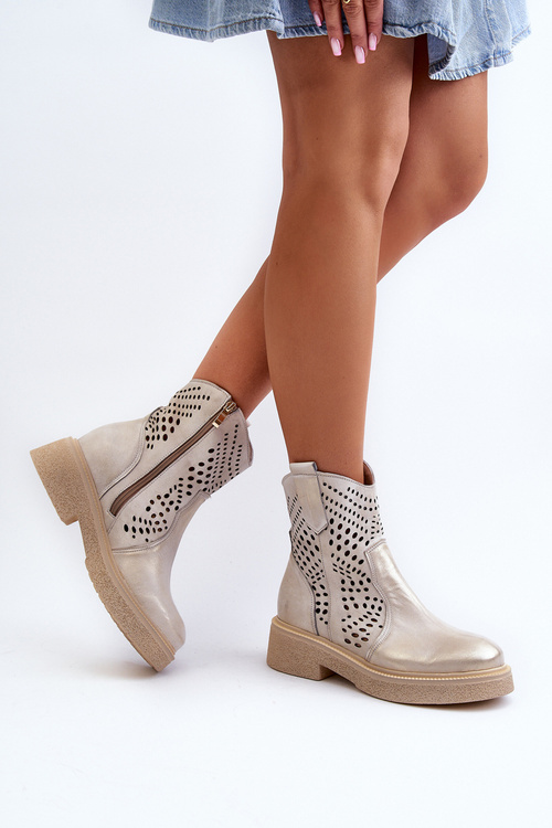 Dámské kůže Díra Botky kovbojka Zlaté Lewski 3305/2