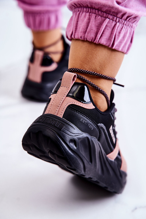 Dámské tenisky Memory Foam Big Star JJ274599 Černo-růžové