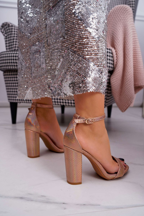 Dámske sandále na post Iridescent Champagne Bipper