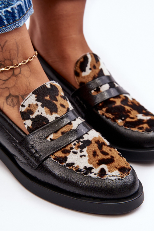 Dámske kožené topánky Maciejka 06250-01 Čierna