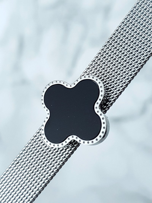 Dámský Náramek S Jetelem Stříbrný Salina