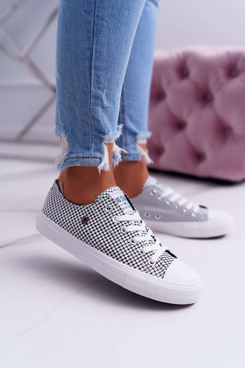 Dámské Tenisky Big Star Kostkované Bílé DD274035