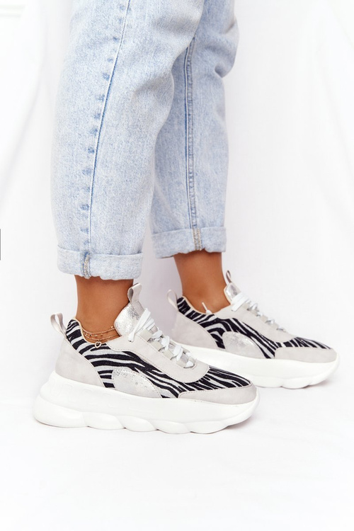 Dámske športové topánky na platforme Lu Boo Gray