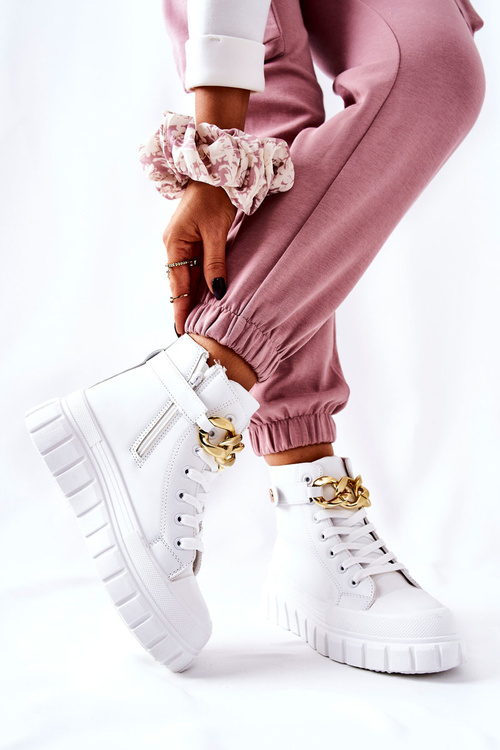 Vysoké tenisky na platforme White Standies