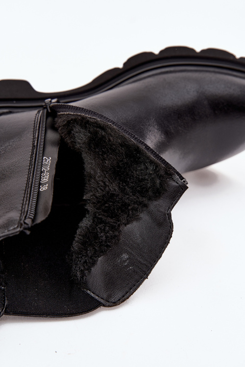 Dámské kotníkové boty s teplou podšívkou na zip Černé Rivelia