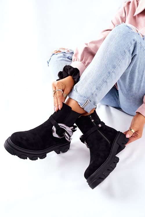 Dámské Teplé Pérka Boty Černé Visione