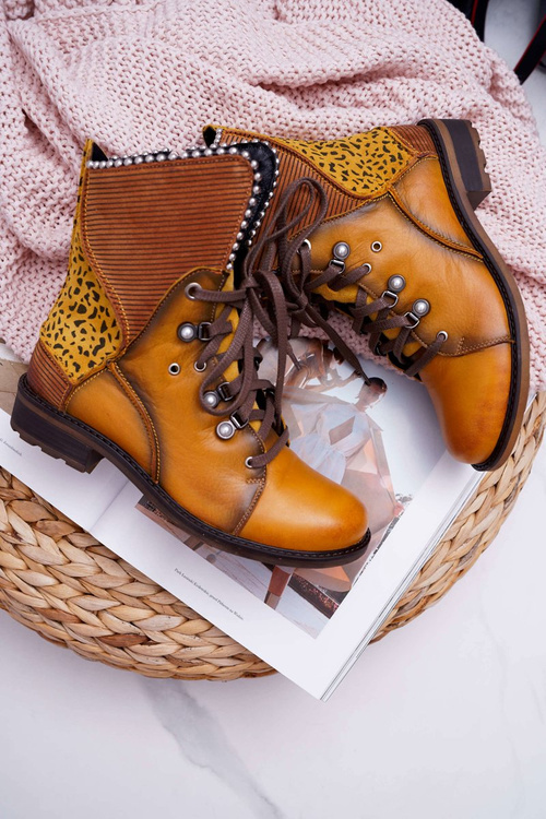 Dámské Kotníkové Boty Maciejka Žluté 3623A-07