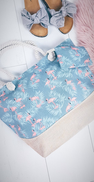 Pláž veľká modrá taška Dámska taška Flamingo