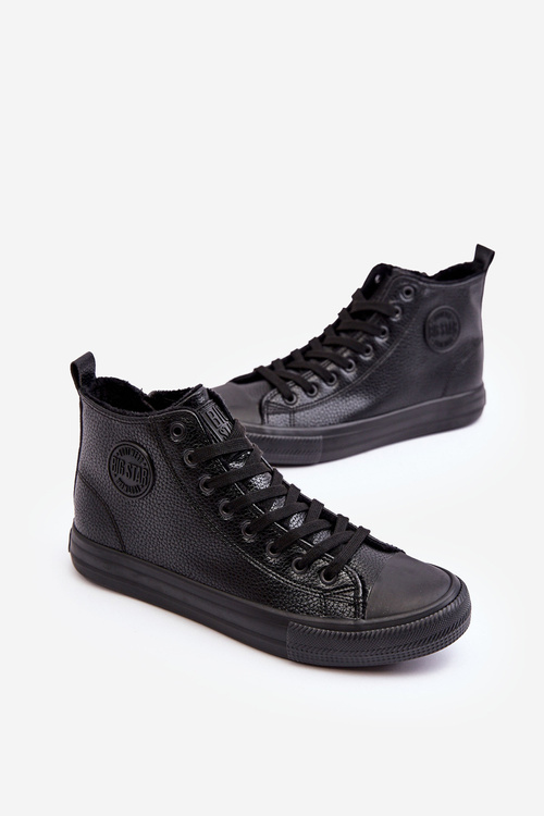 Mužské zateplené tenisky s zipem černé Big Star MM174012