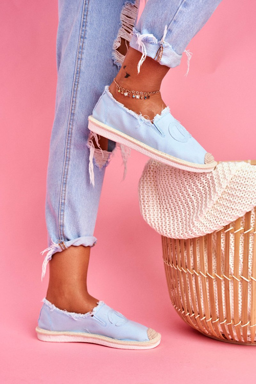 Klasické ženské espadrilles modré Flaure