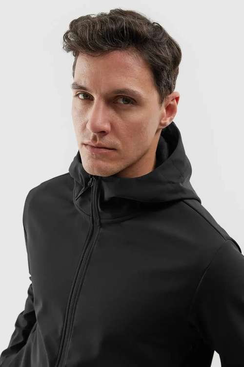Pánska Softshell Bunda S Kapucňou 4F Čierna 4FWAW24TSOFM283-20S