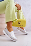 Dámské Kožené Tenisky Slip-On S.Barski Holografické stříbro