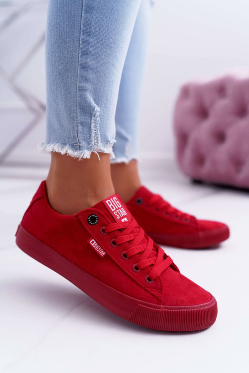 Dámske tenisky Big Star Suede Red EE274044