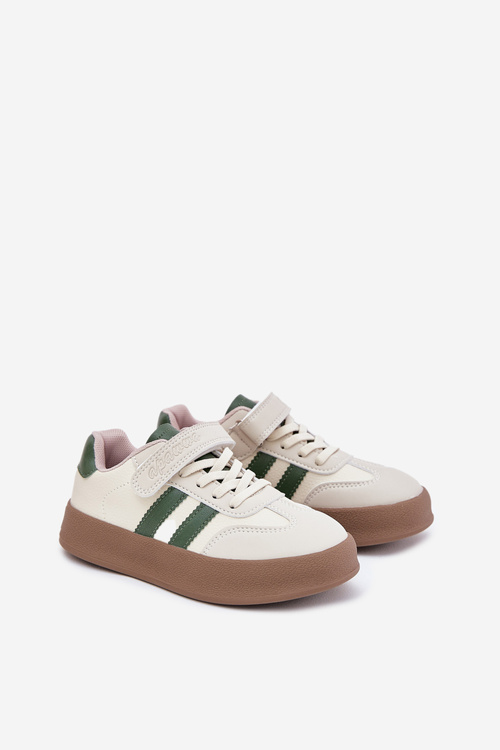 Dětské tenisky na platformě béžovo-zelené Sopiaella