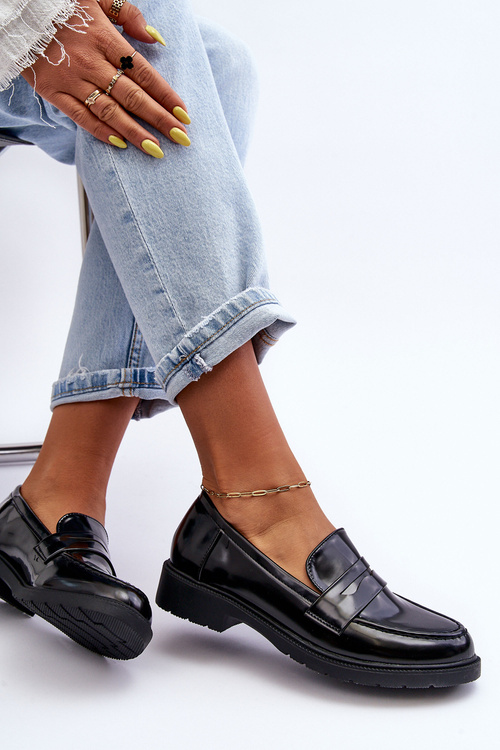 Klasické Dámské Mokasíny Černé Faradays