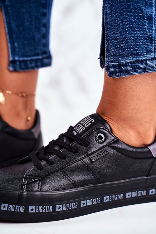 Dámské Kožené Tenisky Big Star GG274193 Černé