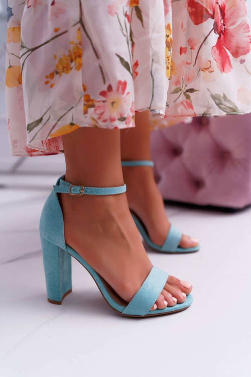 Dámské Semišové Sandály na podpatku mintové Anastasie